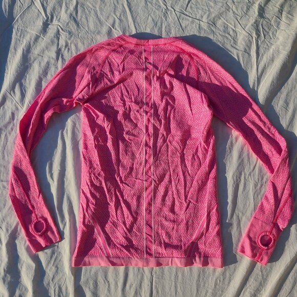 Lululemon Swiftly Tech Long Sleeve Crew - Heathered Jewelled Magenta - Size 8 - Picture 14 of 15